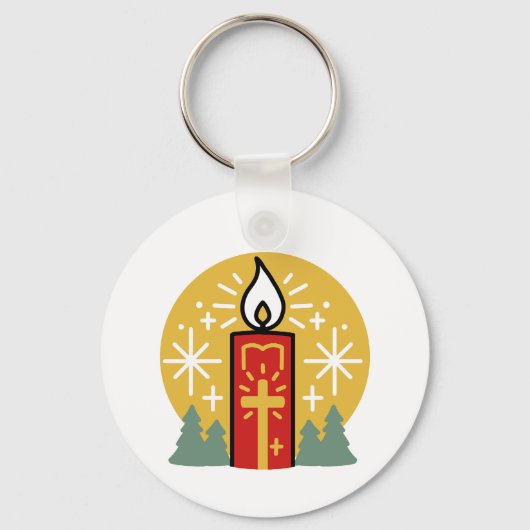 信仰をあなたの最も明るいスターキャンドルアートにしなさい キーホルダー (正面)