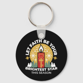 信仰をあなたの最も明るいスターキャンドルアートにしなさい キーホルダー