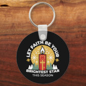 信仰をあなたの最も明るいスターキャンドルアートにしなさい キーホルダー (裏面)