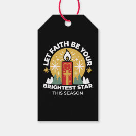 信仰をあなたの最も明るいスターキャンドルアートにしなさい ギフトタグ