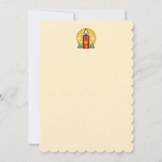 信仰をあなたの最も明るいスターキャンドルアートにしなさい サンキューカード (裏面)