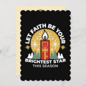 信仰をあなたの最も明るいスターキャンドルアートにしなさい サンキューカード (正面/裏面)