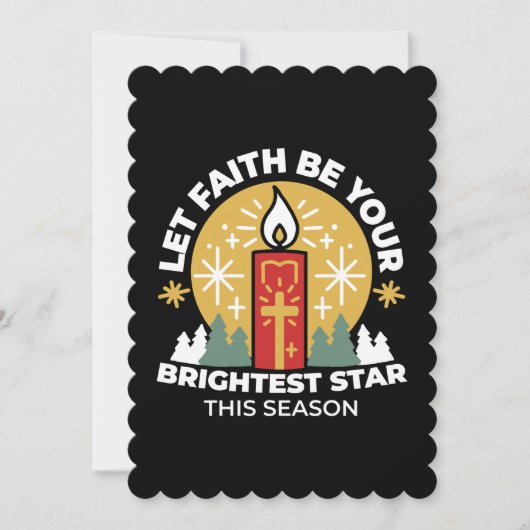 信仰をあなたの最も明るいスターキャンドルアートにしなさい サンキューカード (正面)