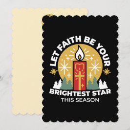 信仰をあなたの最も明るいスターキャンドルアートにしなさい サンキューカード