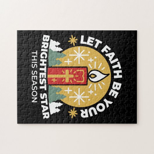 信仰をあなたの最も明るいスターキャンドルアートにしなさい ジグソーパズル (横)