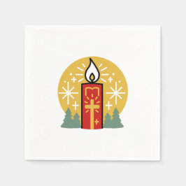 信仰をあなたの最も明るいスターキャンドルアートにしなさい スタンダードカクテルナプキン