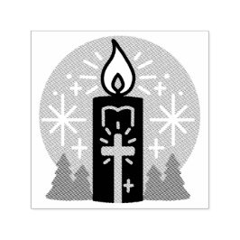 信仰をあなたの最も明るいスターキャンドルアートにしなさい セルフインキングスタンプ