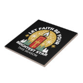 信仰をあなたの最も明るいスターキャンドルアートにしなさい タイル (側面)