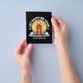 信仰をあなたの最も明るいスターキャンドルアートにしなさい チラシ (手)