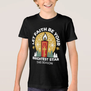 信仰をあなたの最も明るいスターキャンドルアートにしなさい トライブレンドTシャツ