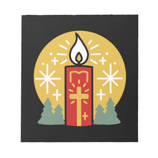 信仰をあなたの最も明るいスターキャンドルアートにしなさい ノートパッド (正面)