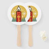 信仰をあなたの最も明るいスターキャンドルアートにしなさい ハンドファン (正面&裏面)