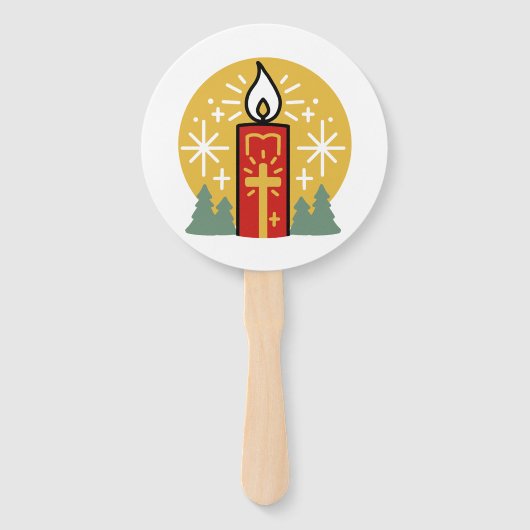 信仰をあなたの最も明るいスターキャンドルアートにしなさい ハンドファン (正面)