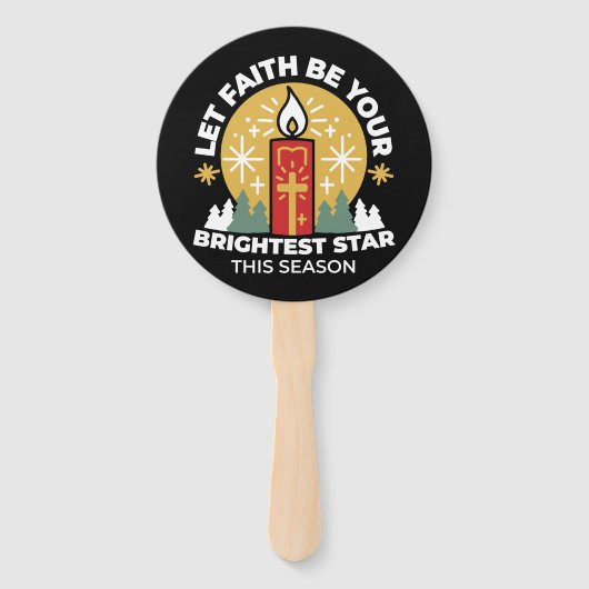 信仰をあなたの最も明るいスターキャンドルアートにしなさい ハンドファン (正面)