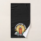 信仰をあなたの最も明るいスターキャンドルアートにしなさい バスタオルセット (ハンドタオル)