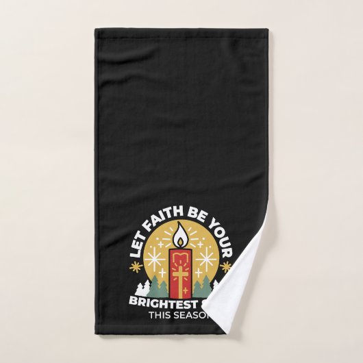 信仰をあなたの最も明るいスターキャンドルアートにしなさい バスタオルセット (ハンドタオル)