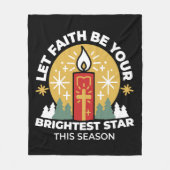 信仰をあなたの最も明るいスターキャンドルアートにしなさい フリースブランケット (正面)