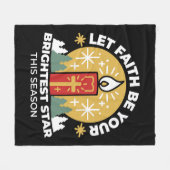 信仰をあなたの最も明るいスターキャンドルアートにしなさい フリースブランケット (正面(横))