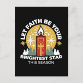 信仰をあなたの最も明るいスターキャンドルアートにしなさい ポストカード (正面)