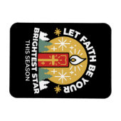 信仰をあなたの最も明るいスターキャンドルアートにしなさい マグネット (横)