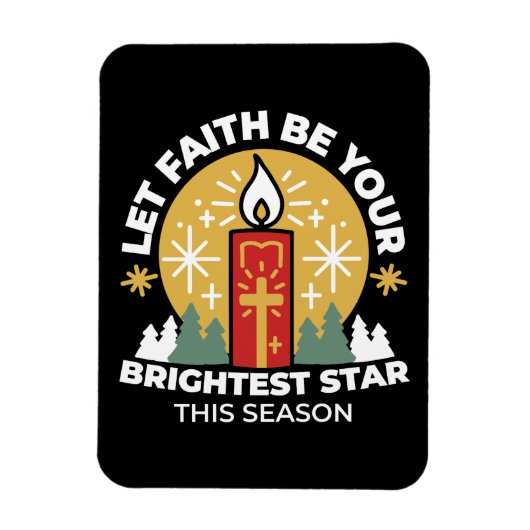 信仰をあなたの最も明るいスターキャンドルアートにしなさい マグネット (縦)