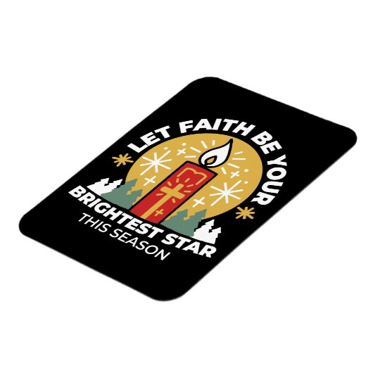 信仰をあなたの最も明るいスターキャンドルアートにしなさい マグネット (左側)