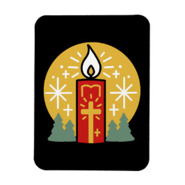 信仰をあなたの最も明るいスターキャンドルアートにしなさい マグネット