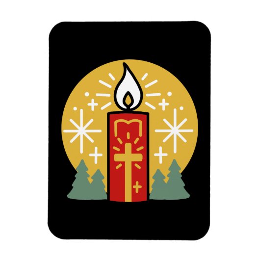 信仰をあなたの最も明るいスターキャンドルアートにしなさい マグネット (縦)