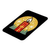 信仰をあなたの最も明るいスターキャンドルアートにしなさい マグネット (左側)