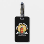 信仰をあなたの最も明るいスターキャンドルアートにしなさい ラゲッジタグ (裏面縦)