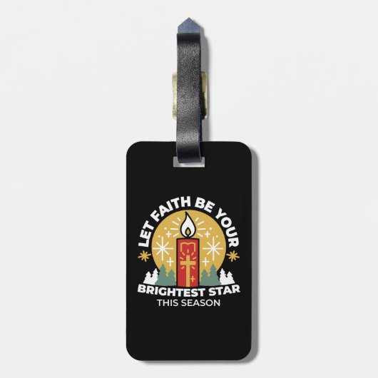 信仰をあなたの最も明るいスターキャンドルアートにしなさい ラゲッジタグ (裏面縦)