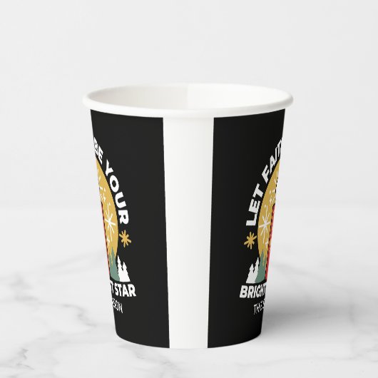 信仰をあなたの最も明るいスターキャンドルアートにしなさい 紙コップ (左)