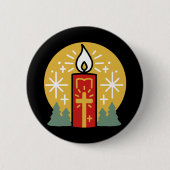 信仰をあなたの最も明るいスターキャンドルアートにしなさい 缶バッジ (正面)