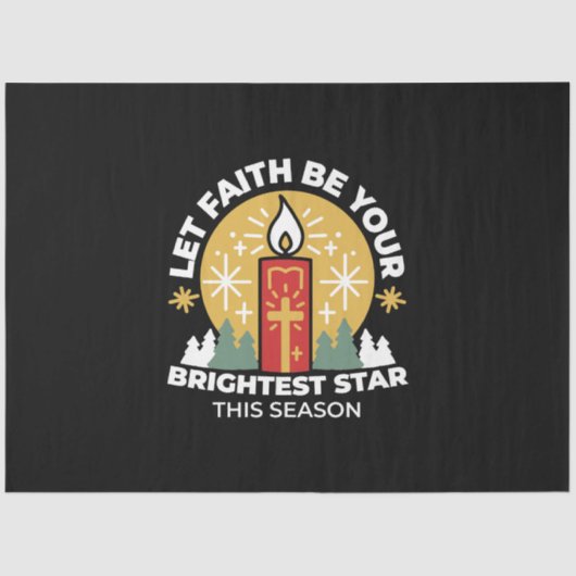 信仰をあなたの最も明るいスターキャンドルアートにしなさい 薄葉紙 (正面)