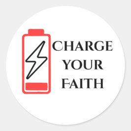 信仰を充電せよ 励ましの言葉 ラウンドシール