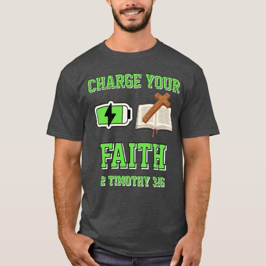 信仰を充電せよ Tシャツ (正面)