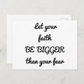 信仰を恐れより大きくしなさい ポストカード (正面/裏面)