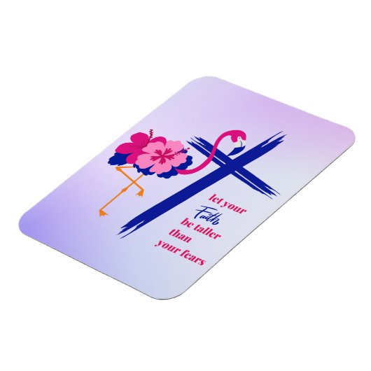 信仰を恐れより背を高くする引用文 マグネット (左側)