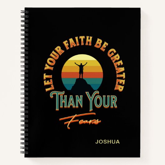 信仰を恐れ素晴らしるより大事にせよ ノートブック (正面)