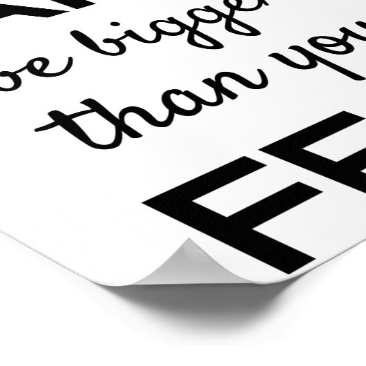 信仰を恐怖より大きくしなさい ポスター (角)