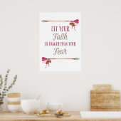 信仰を恐怖より大きくしなさい ポスター (キッチン)