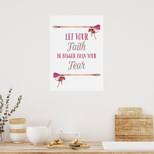 信仰を恐怖より大きくしなさい ポスター (キッチン)