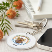 信仰を持ってセーリング – 動物とノアの弧 キーホルダー (正面右)