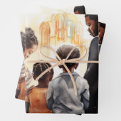 信仰を持って共に：家族のスピリチュアルつながり ラッピングペーパーシート (インサイチュ)