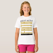 信仰を持って聖書的な少女の Tシャツ (正面フル)