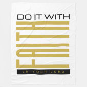 信仰を持って聖書的にやる フリースブランケット (正面)