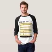 信仰を持って行う聖書の人の3/4 Tシャツ (正面フル)