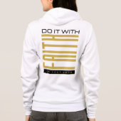 信仰を持って行う聖書的な女性フルジップ パーカ (裏面)