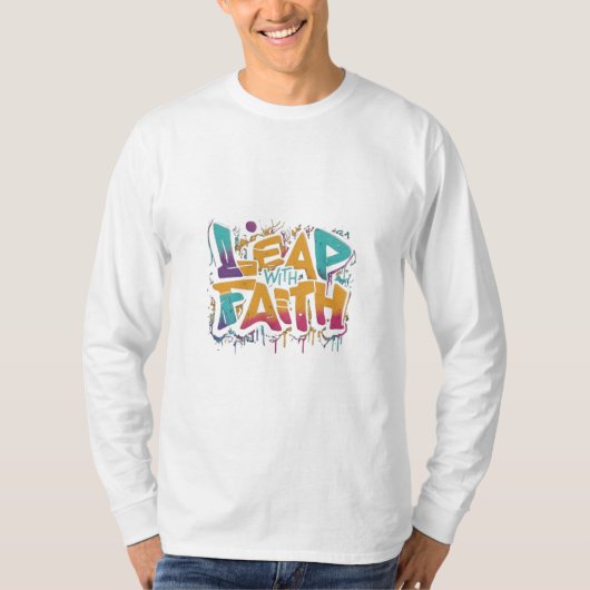 信仰を持って飛躍する Tシャツ (正面)