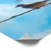 信仰を持つ感動的引用文を持つ鳥の芸術 ポスター (角)